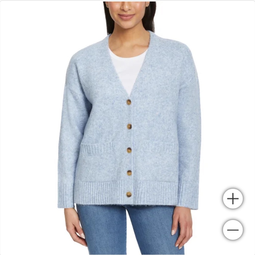 NWT Ella Moss Ladies' Button Front Cardigan Blue